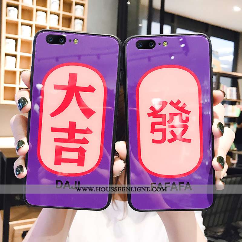 Housse Oneplus 5t Silicone Protection Net Rouge Simple Incassable Coque Amoureux Violet