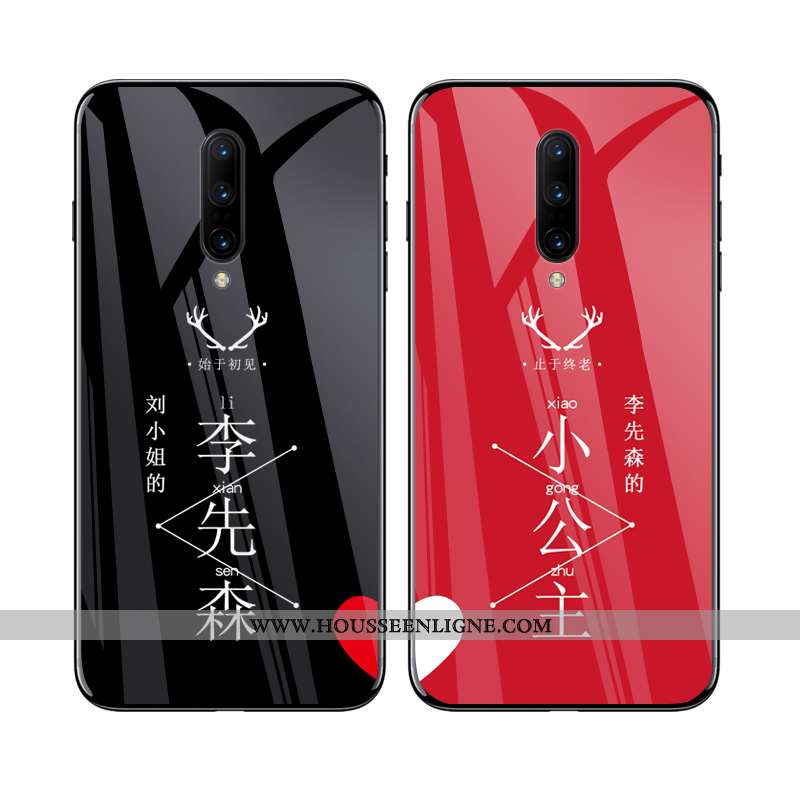 Housse Oneplus 5t Verre Personnalité Net Rouge Amoureux Rouge Personnalisé Téléphone Portable