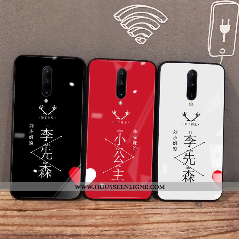 Housse Oneplus 5t Verre Personnalité Net Rouge Amoureux Rouge Personnalisé Téléphone Portable
