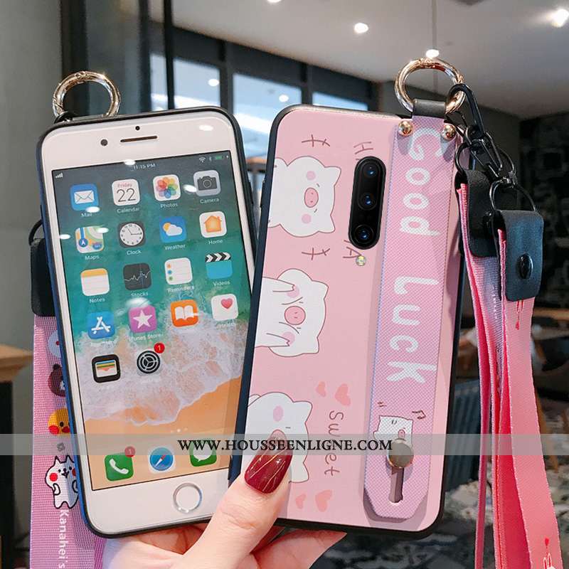 Housse Oneplus 6 Dessin Animé Charmant Protection Rose Étui Silicone Coque