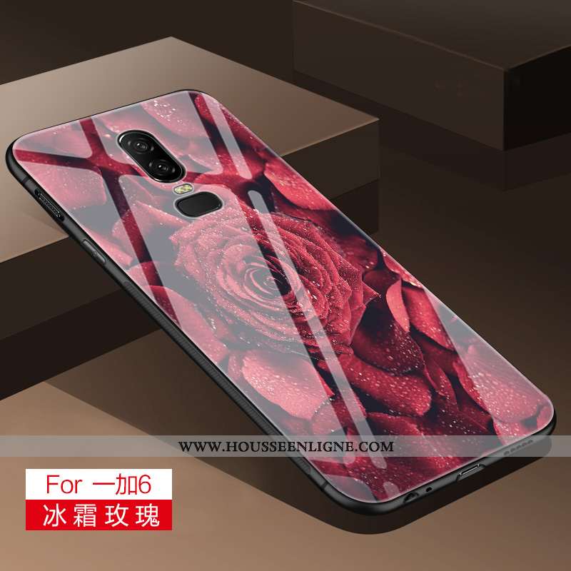 Housse Oneplus 6 Fluide Doux Silicone Couvercle Arrière Difficile Frais Simple Miroir Gris