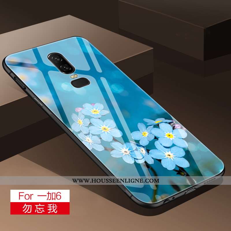 Housse Oneplus 6 Fluide Doux Silicone Couvercle Arrière Difficile Frais Simple Miroir Gris