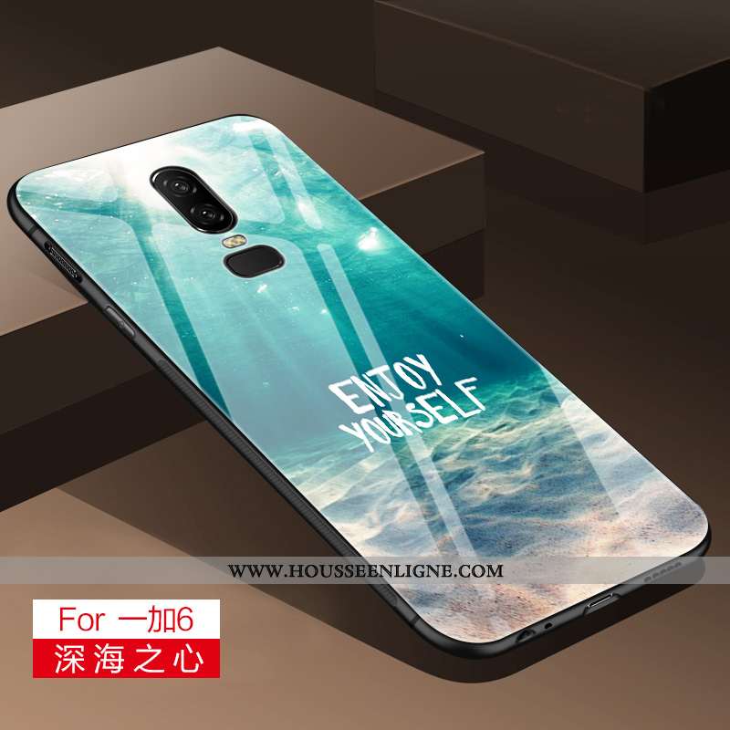 Housse Oneplus 6 Fluide Doux Silicone Couvercle Arrière Difficile Frais Simple Miroir Gris