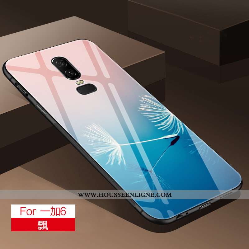 Housse Oneplus 6 Fluide Doux Silicone Couvercle Arrière Difficile Frais Simple Miroir Gris