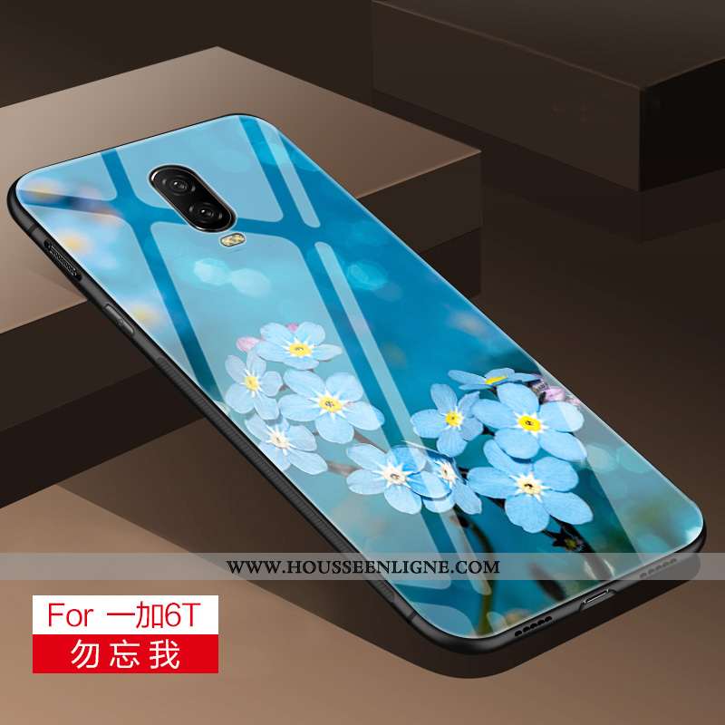 Housse Oneplus 6 Fluide Doux Silicone Couvercle Arrière Difficile Frais Simple Miroir Gris