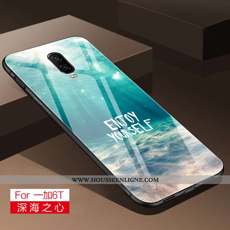 Housse Oneplus 6 Fluide Doux Silicone Couvercle Arrière Difficile Frais Simple Miroir Gris