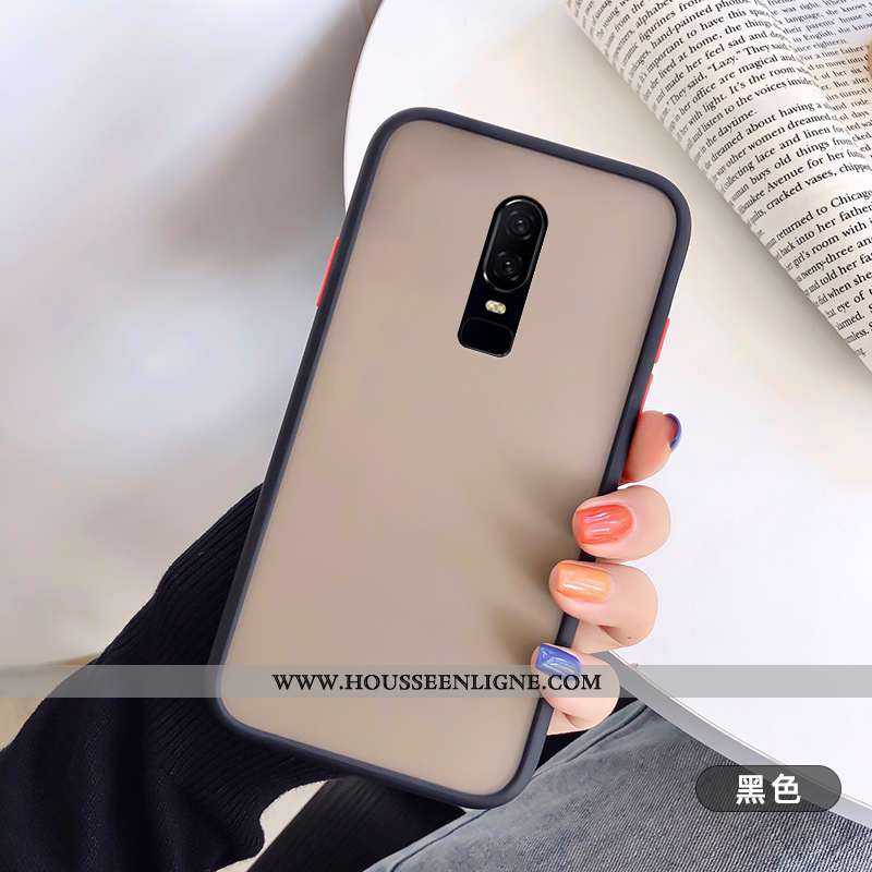 Housse Oneplus 6 Fluide Doux Silicone Délavé En Daim Coque Bleu Incassable Créatif