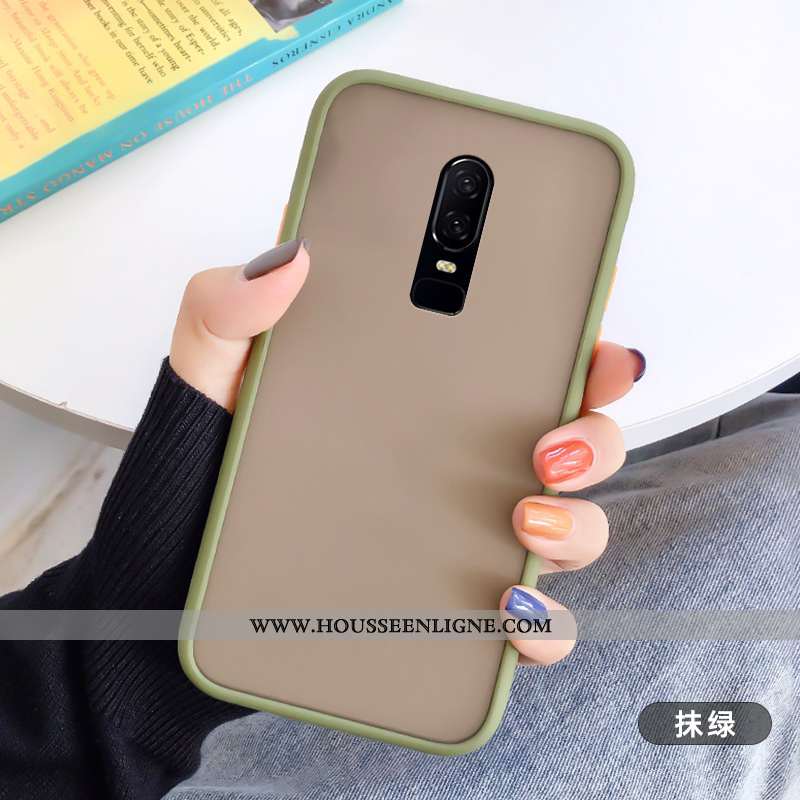 Housse Oneplus 6 Fluide Doux Silicone Délavé En Daim Coque Bleu Incassable Créatif
