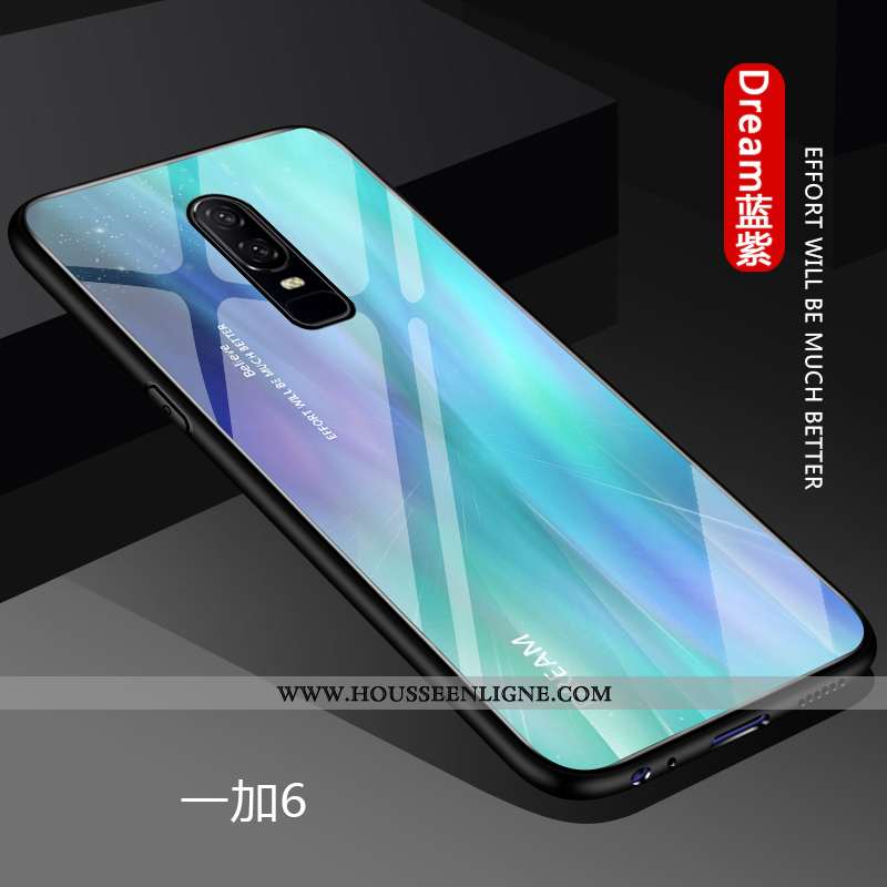 Housse Oneplus 6 Légère Fluide Doux Protection Difficile Tout Compris Dégradé Tendance Blanche