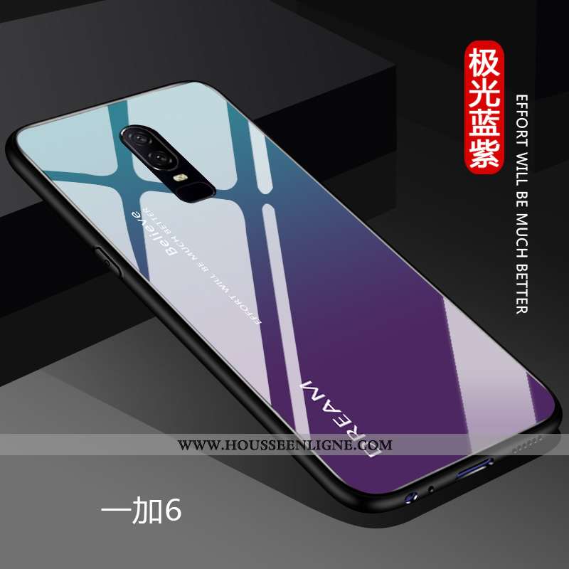 Housse Oneplus 6 Légère Fluide Doux Protection Difficile Tout Compris Dégradé Tendance Blanche