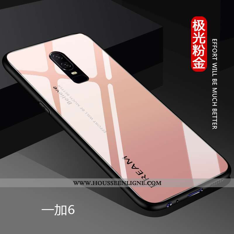 Housse Oneplus 6 Légère Fluide Doux Protection Difficile Tout Compris Dégradé Tendance Blanche