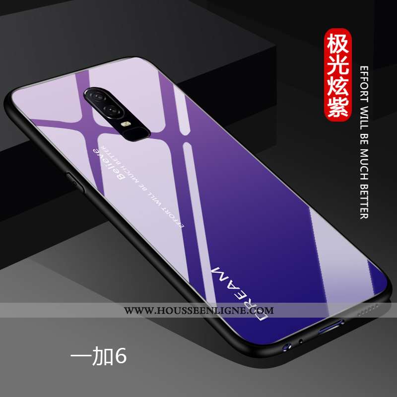 Housse Oneplus 6 Légère Fluide Doux Protection Difficile Tout Compris Dégradé Tendance Blanche
