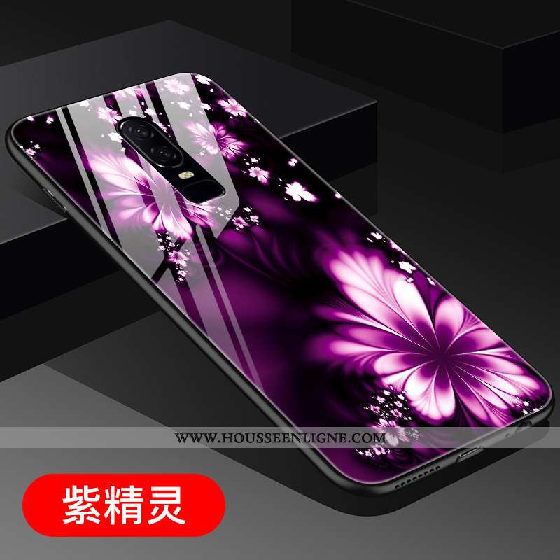 Housse Oneplus 6 Personnalité Créatif Miroir Tout Compris Étui Violet Téléphone Portable