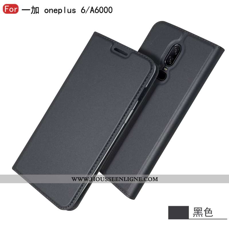 Housse Oneplus 6 Protection Cuir Incassable Étoile Tout Compris Téléphone Portable Bleu Marin Bleu F