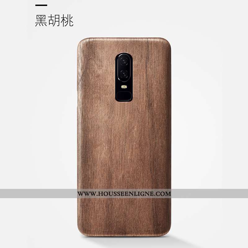 Housse Oneplus 6 Protection Délavé En Daim Kaki Tout Compris Coque Fleur Étui Khaki
