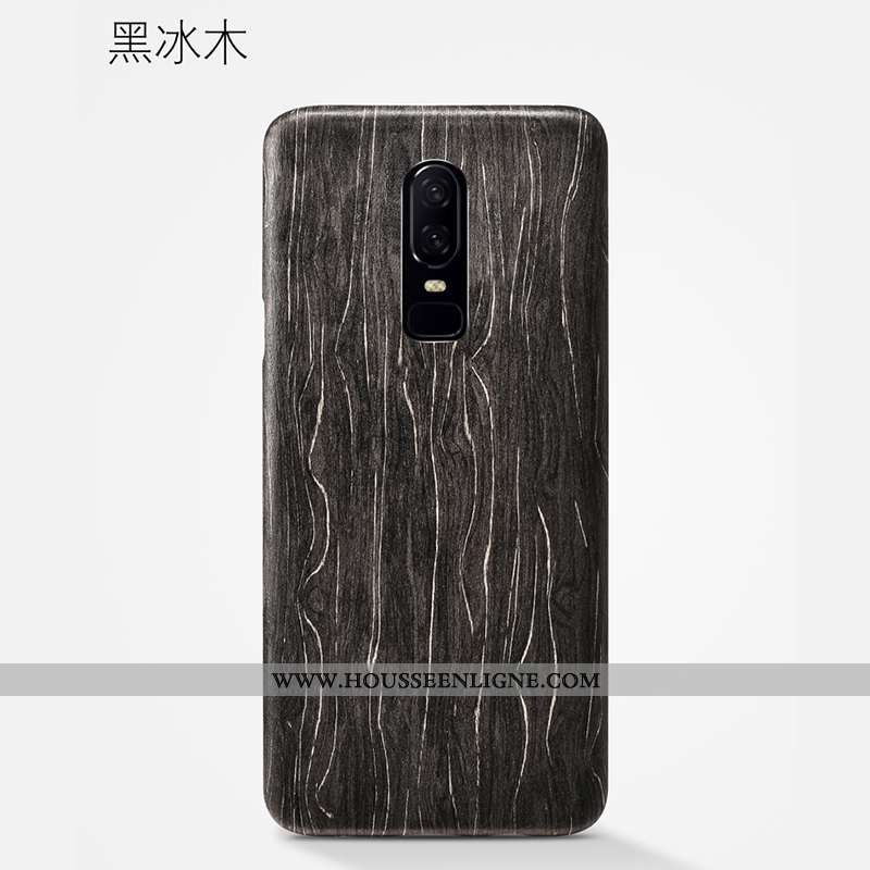 Housse Oneplus 6 Protection Délavé En Daim Kaki Tout Compris Coque Fleur Étui Khaki
