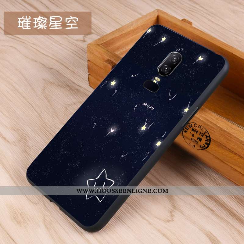 Housse Oneplus 6 Protection Délavé En Daim Personnalité Fluide Doux Étui Tendance Téléphone Portable