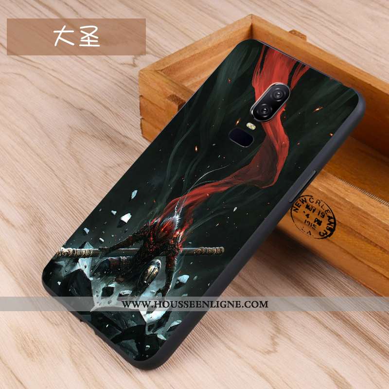 Housse Oneplus 6 Protection Délavé En Daim Personnalité Fluide Doux Étui Tendance Téléphone Portable