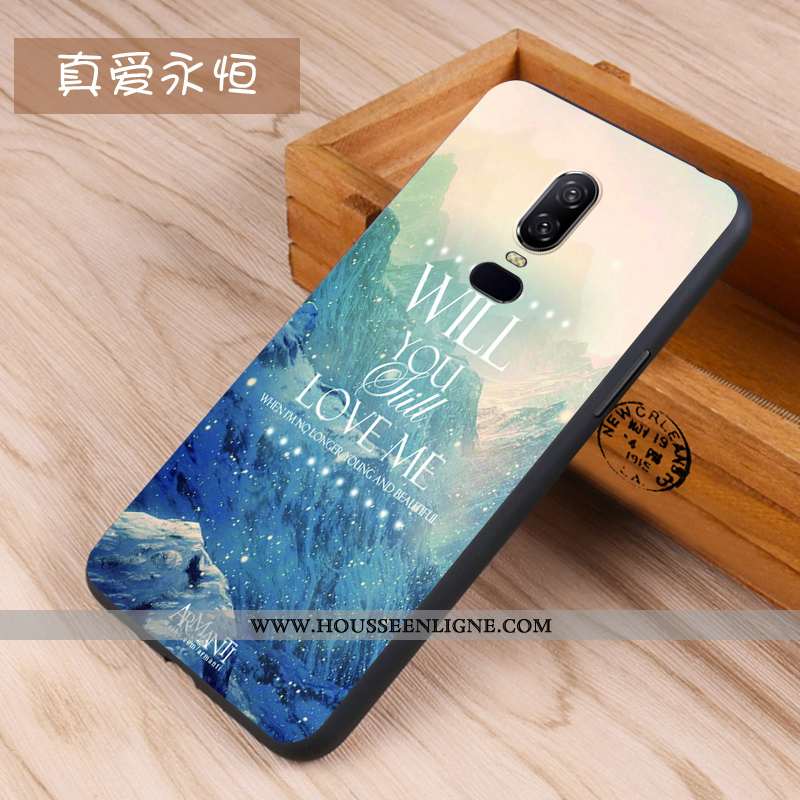 Housse Oneplus 6 Protection Délavé En Daim Personnalité Fluide Doux Étui Tendance Téléphone Portable