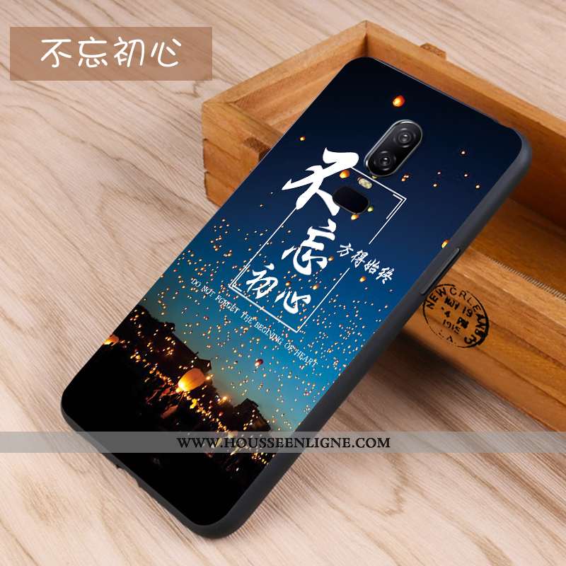 Housse Oneplus 6 Protection Délavé En Daim Personnalité Fluide Doux Étui Tendance Téléphone Portable