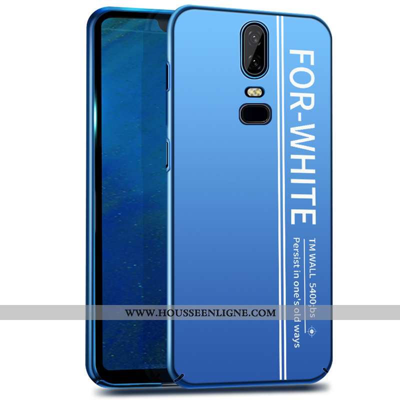 Housse Oneplus 6 Tendance Légère Coque Téléphone Portable Difficile Bleu Personnalité