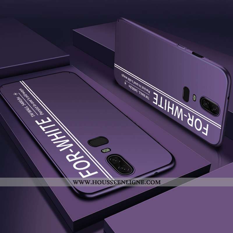 Housse Oneplus 6 Tendance Légère Coque Téléphone Portable Difficile Bleu Personnalité