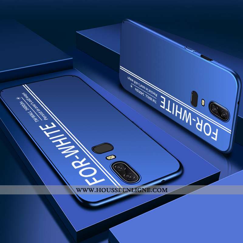 Housse Oneplus 6 Tendance Légère Coque Téléphone Portable Difficile Bleu Personnalité