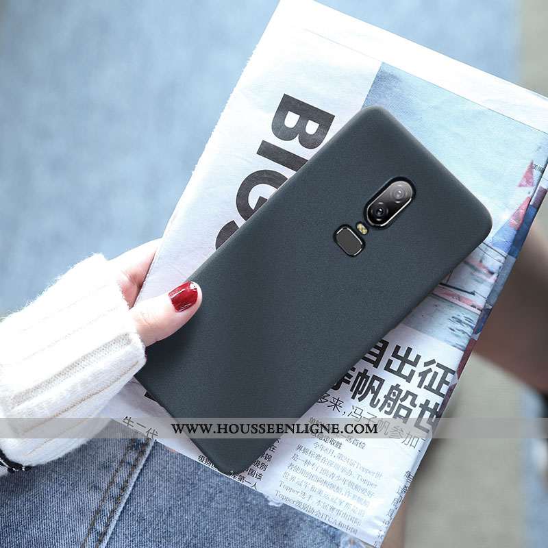 Housse Oneplus 6 Tendance Légère Difficile Coque Protection Ultra Net Rouge