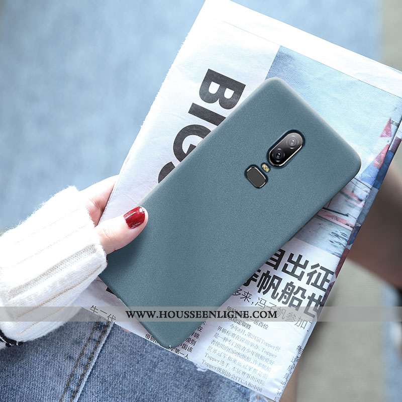 Housse Oneplus 6 Tendance Légère Difficile Coque Protection Ultra Net Rouge
