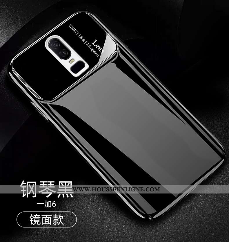 Housse Oneplus 6 Tendance Légère Net Rouge Étui Téléphone Portable Blanc Créatif Blanche