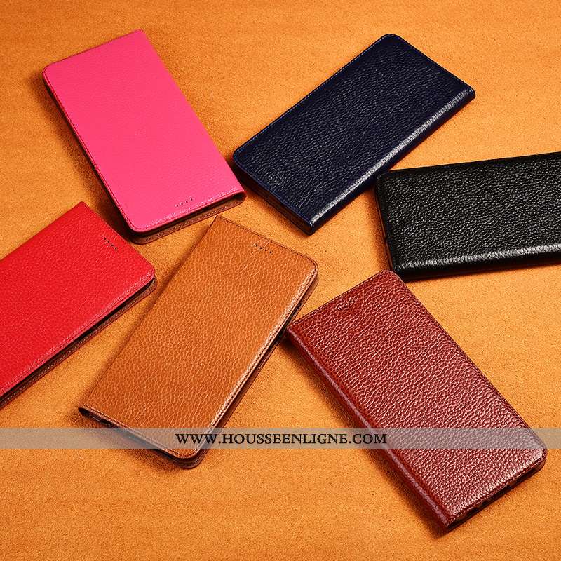 Housse Oneplus 6t Cuir Fluide Doux Incassable Nouveau Litchi Silicone Tout Compris Bordeaux