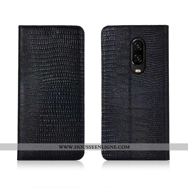 Housse Oneplus 6t Cuir Véritable Cuir Tout Compris Coque Protection Étui Nouveau Bleu