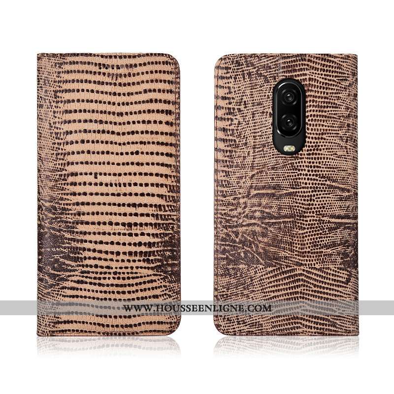 Housse Oneplus 6t Cuir Véritable Cuir Tout Compris Coque Protection Étui Nouveau Bleu