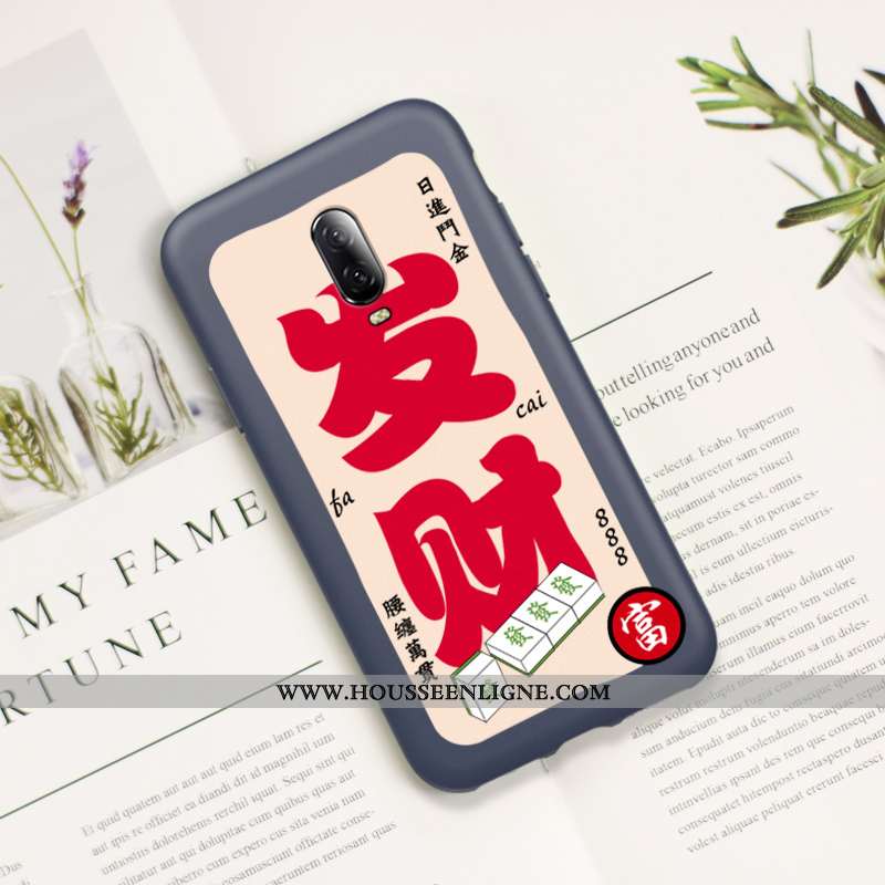Housse Oneplus 6t Délavé En Daim Ultra Nouveau Téléphone Portable Rat Protection Silicone Rouge