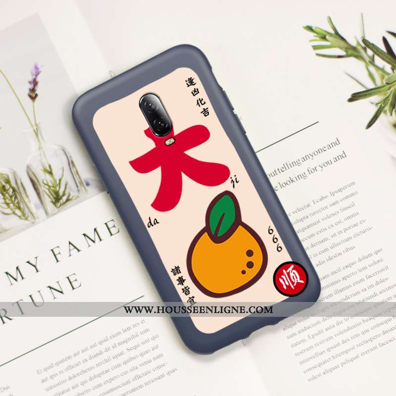 Housse Oneplus 6t Délavé En Daim Ultra Nouveau Téléphone Portable Rat Protection Silicone Rouge