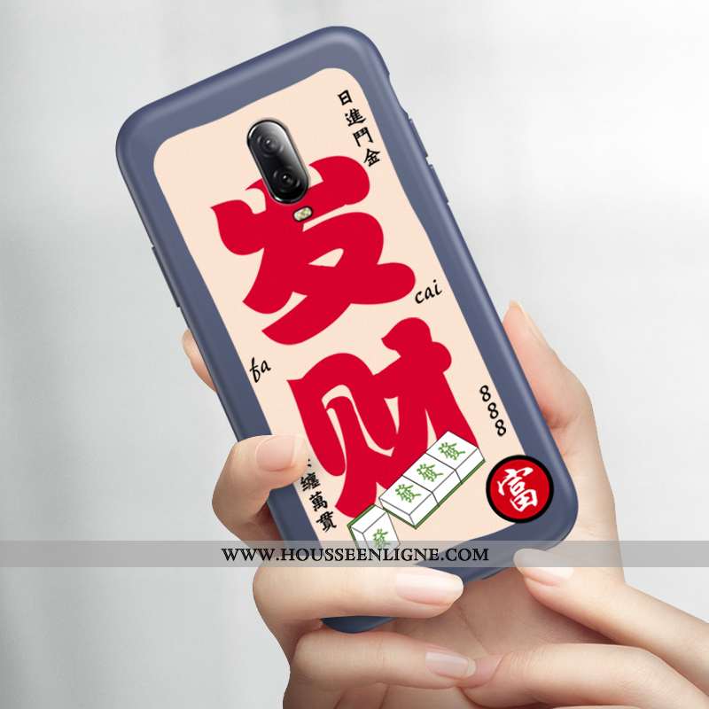 Housse Oneplus 6t Délavé En Daim Ultra Nouveau Téléphone Portable Rat Protection Silicone Rouge
