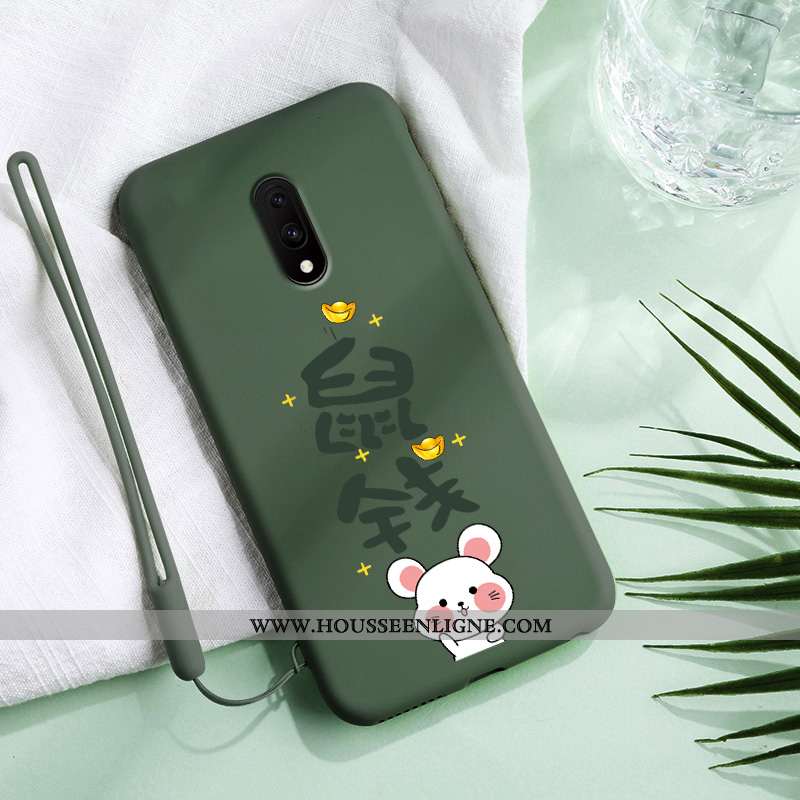 Housse Oneplus 7 Créatif Ultra Coque Nouveau Vert Silicone Téléphone Portable Verte
