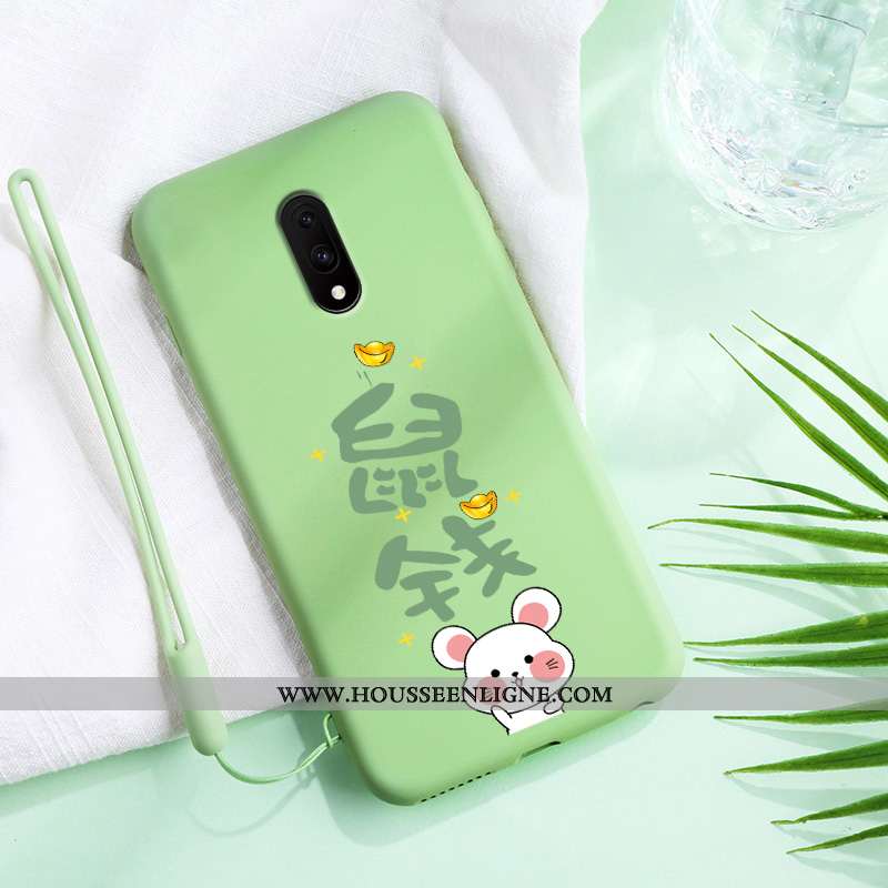 Housse Oneplus 7 Créatif Ultra Coque Nouveau Vert Silicone Téléphone Portable Verte