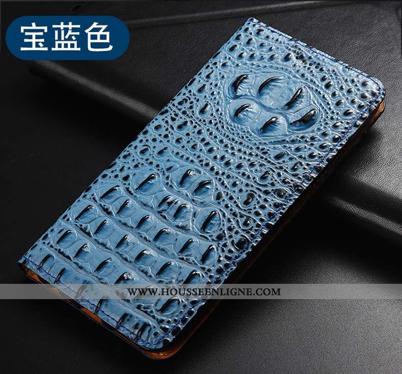 Housse Oneplus 7 Cuir Véritable Protection Étui Kaki Téléphone Portable Crocodile Khaki