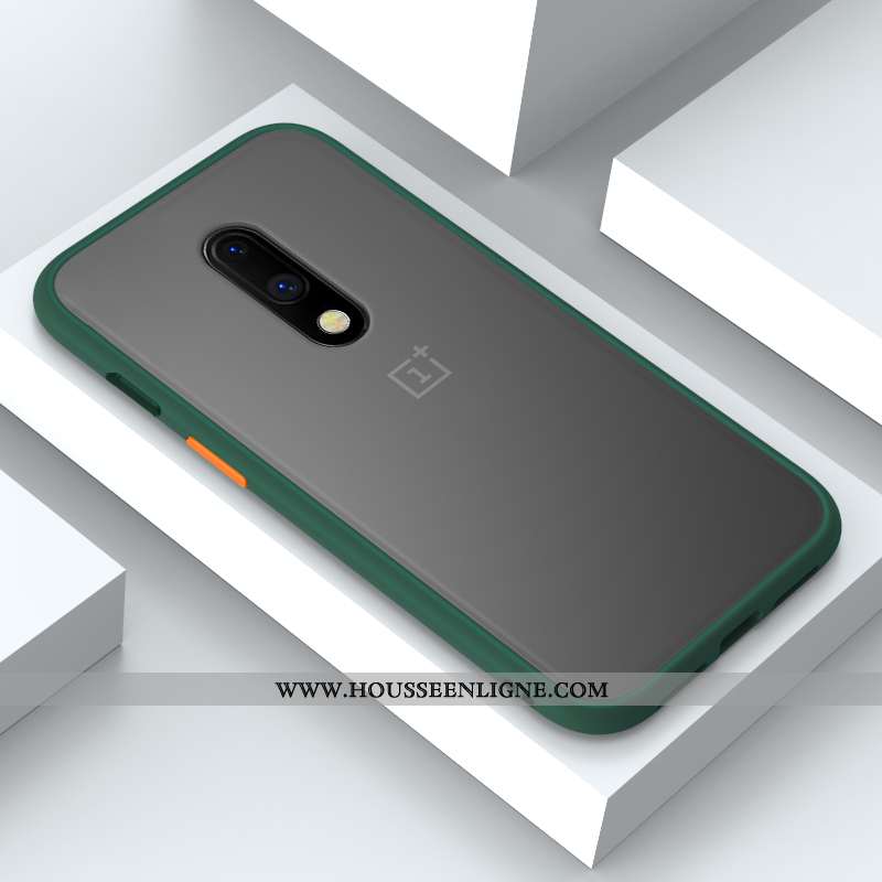 Housse Oneplus 7 Personnalité Créatif Délavé En Daim Net Rouge Tout Compris Noir Incassable