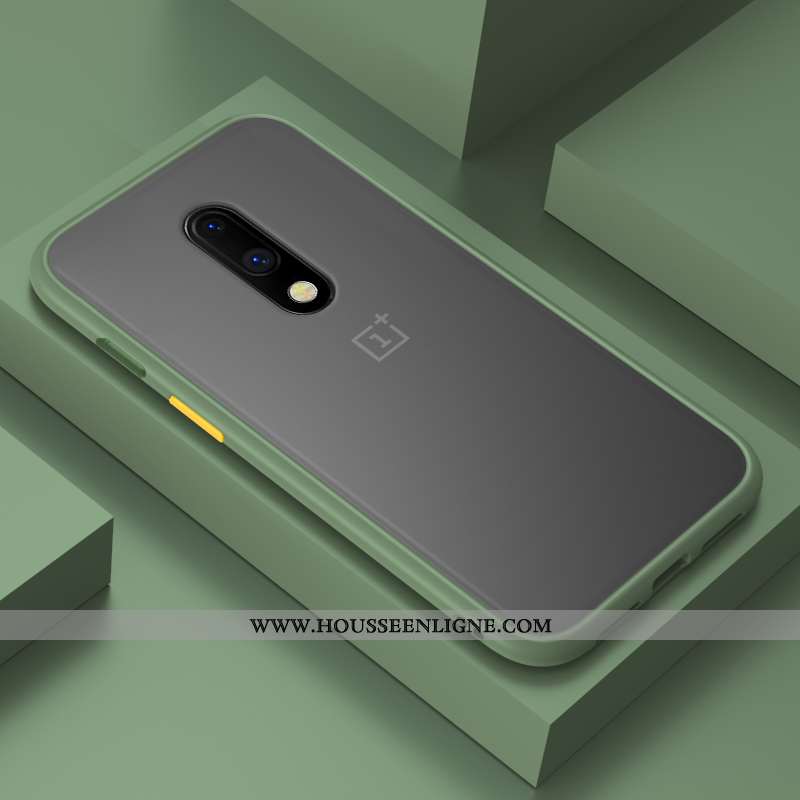 Housse Oneplus 7 Personnalité Créatif Délavé En Daim Net Rouge Tout Compris Noir Incassable