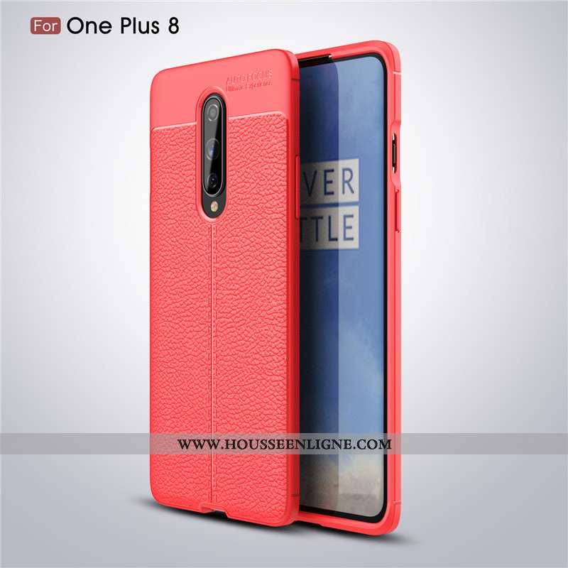 Housse Oneplus 7 Pro Fluide Doux Protection Coque Business Noir Modèle Fleurie Antidérapant