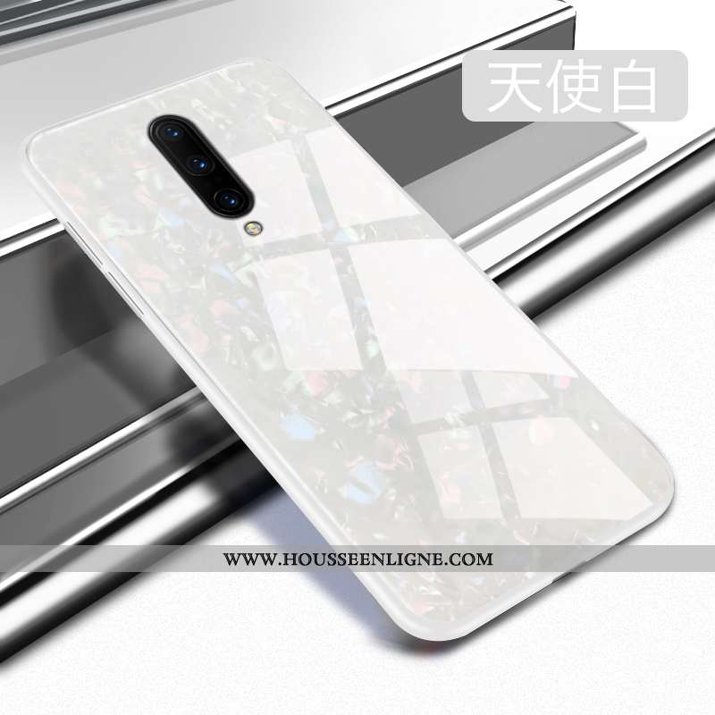Housse Oneplus 7 Pro Protection Verre Étui Tendance Personnalité Net Rouge Charmant Rose