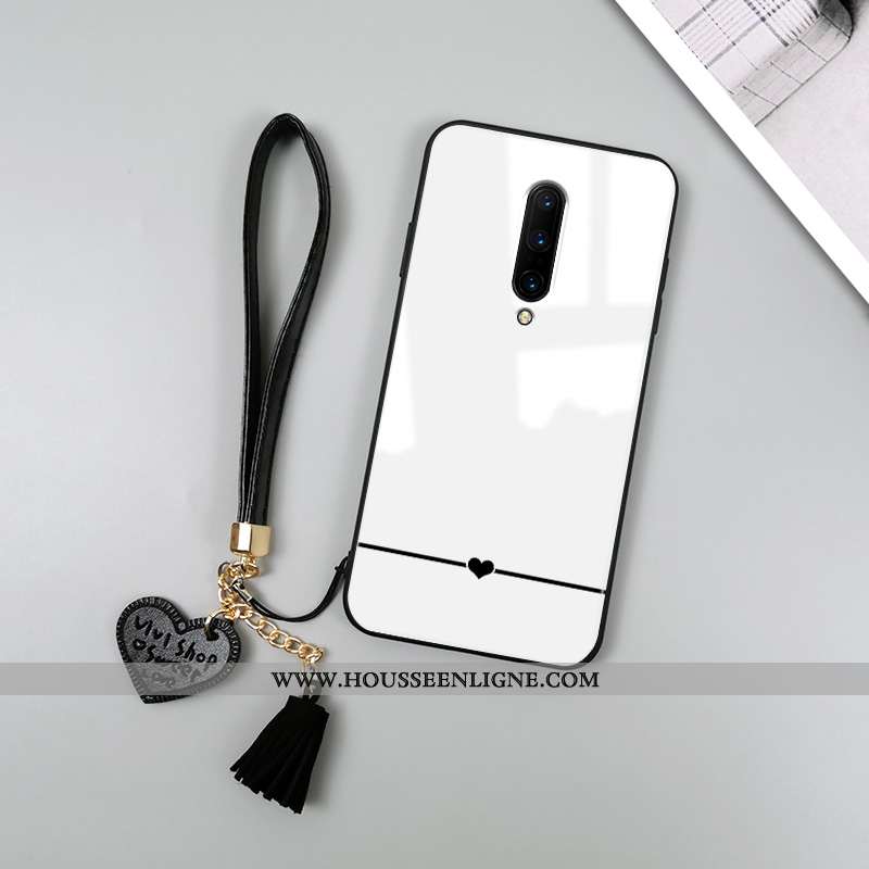 Housse Oneplus 7 Pro Silicone Protection Verre Blanc Amoureux Tout Compris Simple Blanche