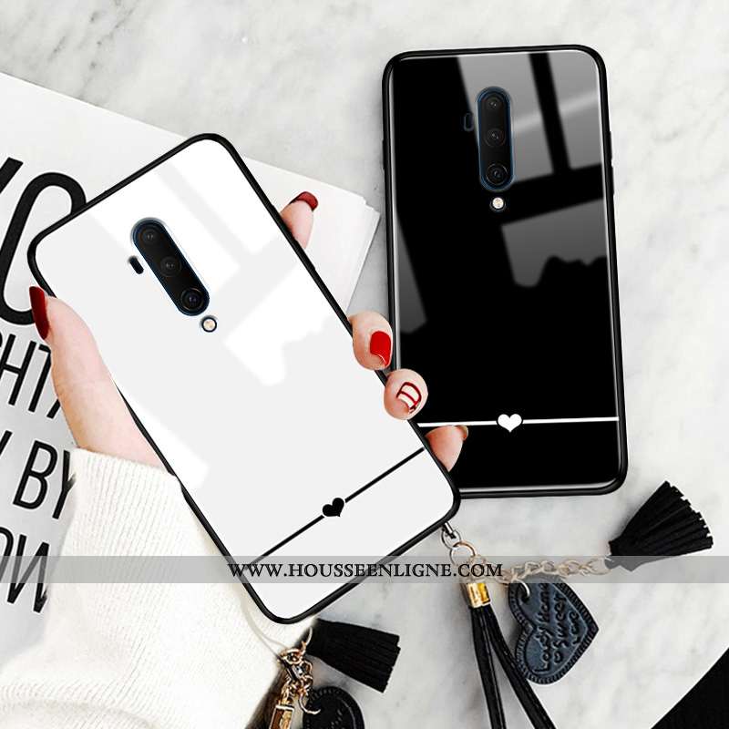 Housse Oneplus 7 Pro Silicone Protection Verre Blanc Amoureux Tout Compris Simple Blanche