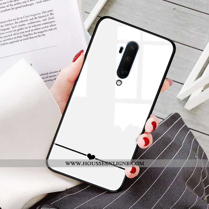 Housse Oneplus 7 Pro Silicone Protection Verre Blanc Amoureux Tout Compris Simple Blanche