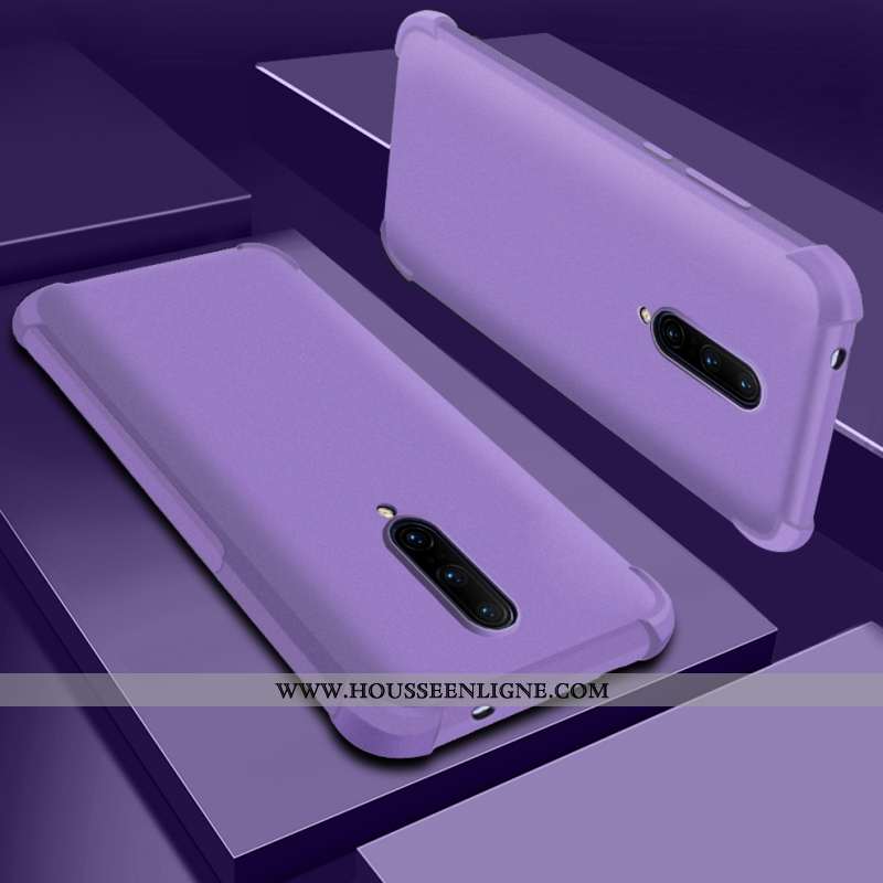 Housse Oneplus 7 Pro Transparent Silicone Téléphone Portable Incassable Coque Magnétisme Violet