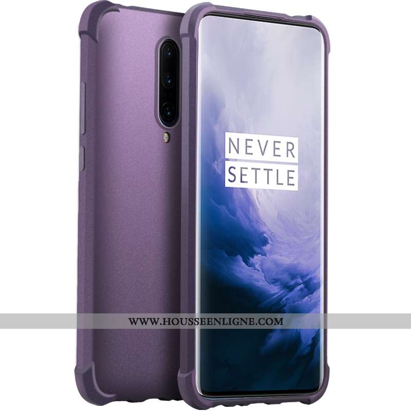 Housse Oneplus 7 Pro Transparent Silicone Téléphone Portable Incassable Coque Magnétisme Violet
