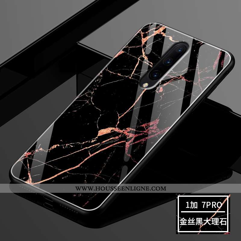 Housse Oneplus 7 Pro Verre Personnalité Vert Mode Protection Étui Incassable Verte