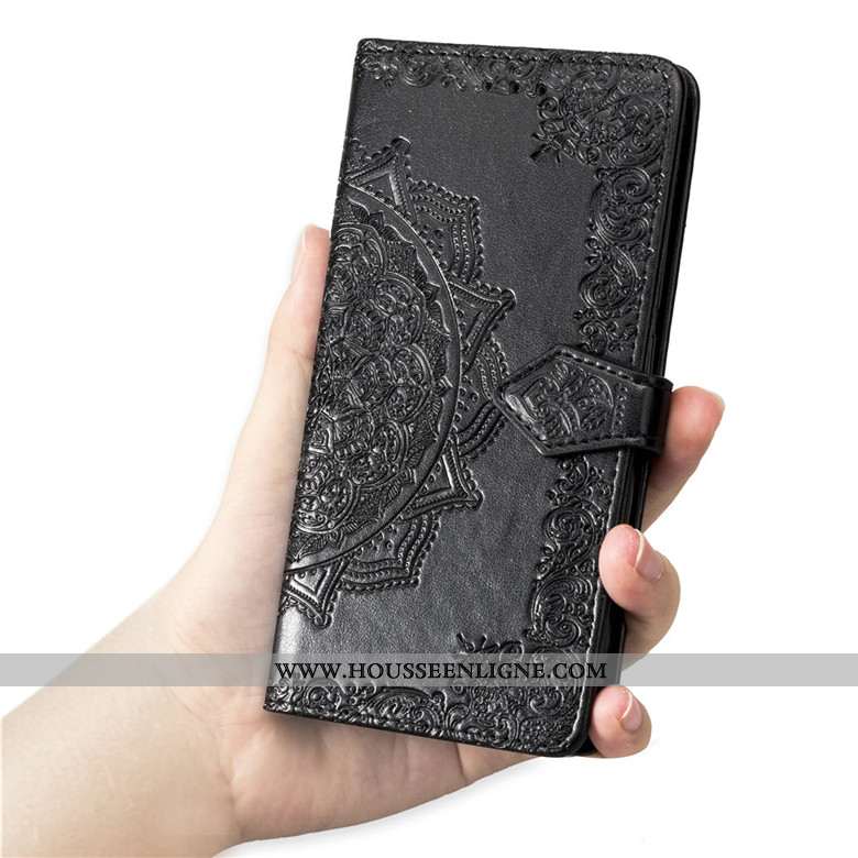 Housse Oneplus 7 Protection Cuir Fluide Doux Téléphone Portable Clamshell Étui Coque Violet